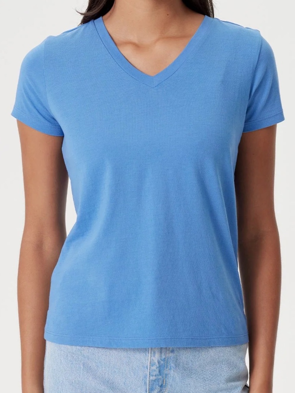 Goldie Lewinter Organic V-Neck Boy Tee: Size XS